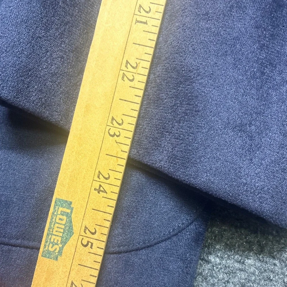Vintage Wm. F. Farah Blazer Sport Coat Mens 46R Blue Faux Suede Retro 70s